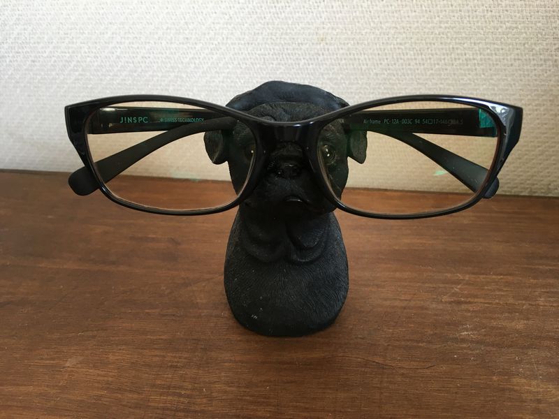 100均犬のメガネスタンドはメガネのサイズをチェックして買うべき 寅さん亭日乗